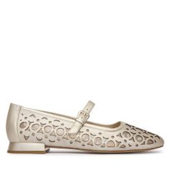 Baleriny Caprice. Szare baleriny Caprice, bez wzorów, bez obcasa. Za 399.99 zł.