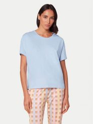 Triumph Koszulka piżamowa Mix & Match 10218281 Błękitny Relaxed Fit. Niebieskie koszule nocne Triumph, bez wzorów, z bawełny, bez ramiączek. Za 79.00 zł.