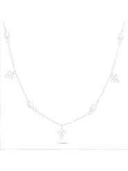 Tamaris Naszyjnik z elementami ozdobnymi - dł. 45 cm rozmiar: onesize. Szare naszyjniki Tamaris, z perłą, ze stali. Za 152.99 zł.