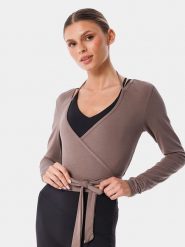 Carpatree Koszulka sportowa "Balletcore" w kolorze jasnobrązowym rozmiar: L. Brązowe koszulki sportowe Carpatree, bez wzorów, bez ramiączek, outdoorowe. Za 84.21 zł.