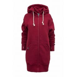 Bluza sportowa rozpinana z kapturem damska DEEP TRIP Luzak. Czerwone bluzy DEEP TRIP, l, bez wzorów, z bawełny, z kapturem. Za 389.00 zł.