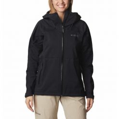 Kurtka Przeciwdeszczowa Damska Columbia Mazama Trail Shell. Czarne kurtki sportowe Columbia, s, bez wzorów, bez kaptura, trekkingowe. Za 660.99 zł.