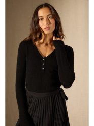 Perfect Cashmere Kaszmirowy sweter "Selene" w kolorze czarnym rozmiar: XXL. Czarne swetry Perfect Cashmere, xxl, bez wzorów, z kaszmiru, bez ramiączek. Za 245.96 zł.