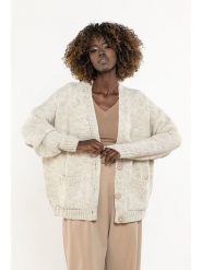 Awama Kardigan w kolorze beżowym rozmiar: L/XL. Brązowe kardigany Awama, l, bez wzorów. Za 269.99 zł.