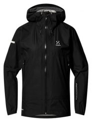 Haglöfs Kurtka przeciwdeszczowa "L,I,M GTX II" w kolorze czarnym rozmiar: L. Czarne kurtki sportowe Haglöfs, l, bez wzorów, bez kaptura, outdoorowe. Za 545.19 zł.