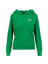 Blutsgeschwister Bluza "Miracle of Wimbledoncourt" w kolorze zielonym rozmiar: M. Zielone bluzy Blutsgeschwister, m, bez wzorów, z bawełny, z kapturem. Za 162.87 zł.