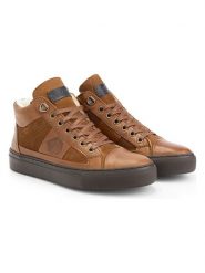 NoGRZ Skórzane sneakersy "P.daCortona" w kolorze jasnobrązowym rozmiar: 36. Brązowe trampki NoGrz, bez wzorów, z wełny, bez zapięcia. Za 189.29 zł.