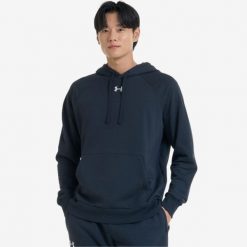 Bluza z kapturem unisex UA Rival Fleece. Czarne bluzy Under Armour, s, bez wzorów, z kapturem. Za 269.99 zł.