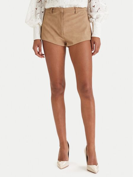 Bardot Szorty z imitacji skóry Jayla 60059PB2 Brązowy Slim Fit. Brązowe szorty Bardot, bez wzorów, ze skóry. Za 409.99 zł.