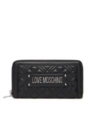 LOVE MOSCHINO Duży Portfel Damski JC5600PP1NLA000B Czarny. Czarne portfele Love Moschino, bez wzorów, ze skóry. Za 439.99 zł.
