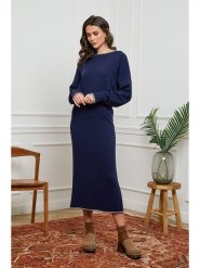 Joséfine Spódnica "Ineska" w kolorze granatowym rozmiar: S. Niebieskie spódnice Joséfine, s, bez wzorów, z kaszmiru, maxi. Za 108.99 zł.