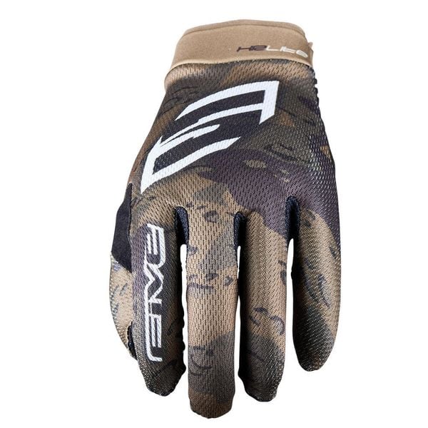 Rękawiczki XR-LITE - CAMO KHAKI (khaki) - XL/11. Zielone rękawiczki FIVE GLOVES, bez wzorów, sportowe. Za 117.00 zł.