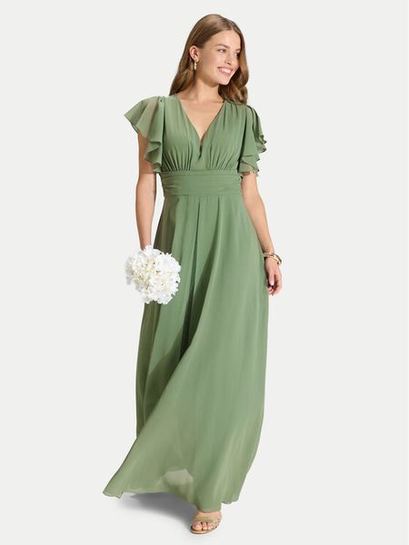 Swing Kombinezon 3AJ00400 Zielony Regular Fit. Zielone sukienki Swing, bez wzorów, z syntetyku, bez kołnierzyka, bez ramiączek. Za 969.99 zł.