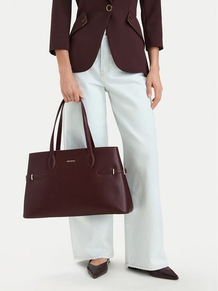 GINO ROSSI Torebka C-LDA9204 Bordowy. Czerwone shopper Gino Rossi, bez wzorów, ze skóry, bez dodatków. Za 279.99 zł.