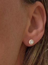 OR Carats Złote kolczyki-wkrętki z diamentami rozmiar: onesize. Żółte kolczyki OR Carats, z diamentem, metalowe. Za 872.33 zł.