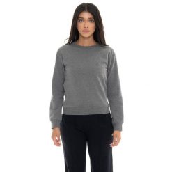 Bluza zimowa Leone 1947 Never Without Damen z Rundhalsausschnitt. Szare bluzy LEONE 1947 APPAREL, na zimę, bez wzorów, z bawełny, bez kaptura. W wyprzedaży za 120.78 zł.