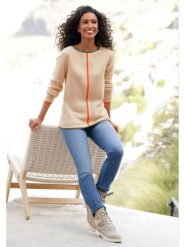 Heine Dżinsy - Slim fit - w kolorze niebieskim rozmiar: 40. Niebieskie jeansy Heine, bez wzorów, z podwyższonym stanem. Za 91.56 zł.