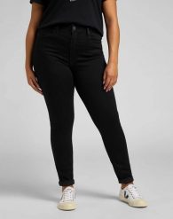 LEE SUPER HIGH SCARLETT DAMSKIE SPODNIE JEANSOWE JEANSY BLACK RINSE L32GSY47 112139922. Czarne jeansy Lee, l, bez wzorów. Za 239.99 zł.