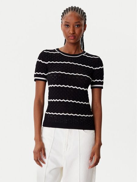 Morgan Sweter 252-MCLEMA Czarny Regular Fit. Czarne swetry Morgan, xs, bez wzorów, z syntetyku, bez ramiączek. Za 149.99 zł.