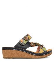 Laura Vita Klapki Facscineo 05 Czarny. Czarne klapki Laura Vita, bez wzorów, ze skóry, bez obcasa. Za 429.99 zł.