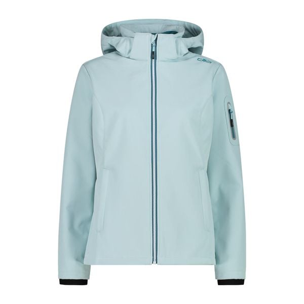 Kurtka damska turystyczna CMP 39A5006. Niebieskie kurtki sportowe CMP, xs, bez wzorów, z softshellu, z kapturem, trekkingowe. W wyprzedaży za 329.00 zł.