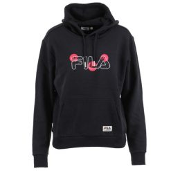 Fila Bellagio Hoody, damska bluza. Czarne bluzy Fila, xs, bez wzorów, z bawełny, bez kaptura. Za 255.75 zł.