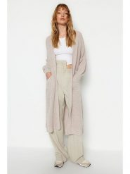 Trendyol Kardigan w kolorze beżowym rozmiar: M. Brązowe kardigany Trendyol, m, bez wzorów. Za 82.45 zł.