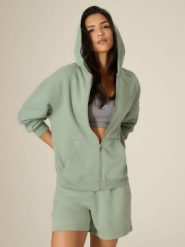 4F Bluza loose z kapturem damska - zielona S. Zielone bluzy 4f, s, bez wzorów, z dzianiny, z kapturem. Za 179.99 zł.