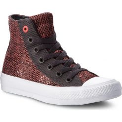 Trampki CONVERSE - Ctas II Hi 155729C Almost Black/Ultra Red/White. Brązowe trampki Converse, bez wzorów, z gumy, bez zapięcia. W wyprzedaży za 279.00 zł.