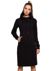 Made of emotion Sukienka w kolorze czarnym rozmiar: XXL. Czarne sukienki Made Of Emotion, na co dzień, xxl, bez wzorów, bez kołnierzyka, bez ramiączek, maxi, proste. Za 165.31 zł.