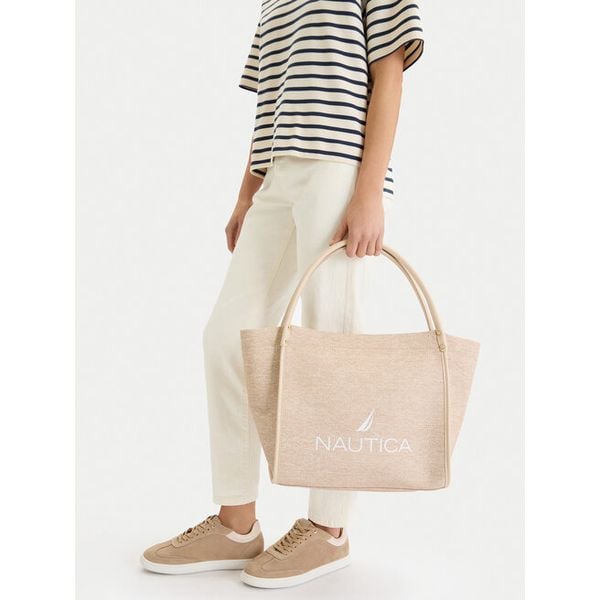 Torebka Nautica. Brązowe shopper Nautica, bez wzorów, bez dodatków. Za 179.99 zł.