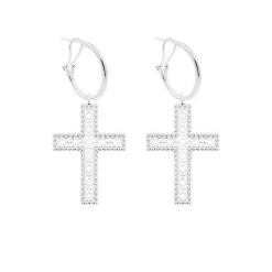 Kolczyki z krzyżami Barok 4,5 cm posrebrzane. Kolczyki Lilou, posrebrzane. Za 317.00 zł.