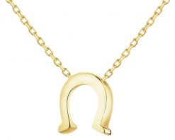 Złoty naszyjnik z cyrkonią - podkowa. Żółte naszyjniki Apart, z cyrkonią, złote. Za 1,699.00 zł.