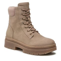 Trzewiki Jenny Fairy. Brązowe botki Jenny Fairy, bez wzorów, bez obcasa, na płaskiej podeszwie, bez zapięcia. Za 89.99 zł.