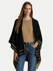 LAUREN RALPH LAUREN Ponczo 454P23616001 Czarny Relaxed Fit. Czarne swetry Lauren Ralph Lauren, bez wzorów, z syntetyku, bez ramiączek. Za 549.99 zł.