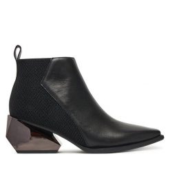 Botki United Nude. Czarne botki United Nude, bez wzorów, bez obcasa, na słupku, bez zapięcia. Za 1,529.00 zł.