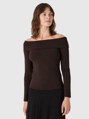 Les Lunes Bluzka "Dariaa" w kolorze brązowym rozmiar: S. Brązowe bluzki Les Lunes, s, bez wzorów, bez kołnierzyka, bez ramiączek. Za 126.99 zł.