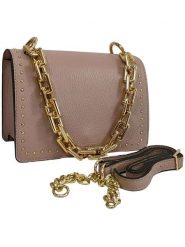 ORE10 Skórzana torebka w kolorze jasnoróżowym - 22 x 17 x 10 cm rozmiar: onesize. Różowe torby na ramię ORE10, bez wzorów, z materiału, na ramię, bez dodatków. Za 252.99 zł.