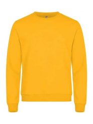 Clique Basic Roundneck bluza unisex o stabilizowanym materiale – lemon. Żółte bluzy CLIQUE, xl, bez wzorów, z bawełny, bez kaptura. Za 157.03 zł.