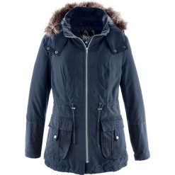 Krótka kurtka parka z kontrastowym materiałem bonprix ciemnoniebieski. Kurtki bonprix. Za 99.99 zł.
