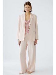 Oui Spodnie w kolorze beżowym rozmiar: 38. Brązowe spodnie materiałowe Oui, na co dzień, bez wzorów, z materiału, z podwyższonym stanem. Za 173.99 zł.