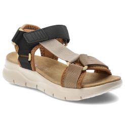 Sandały damskie Artiker, cholewka z materiału tekstylnego regulowane paski z zapięciem na rzep, kolorowe, 58C1234. Sandały Artiker, bez wzorów, bez obcasa, bez zapięcia. Za 169.00 zł.