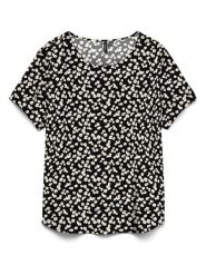 Vero Moda Bluzka w kolorze czarno-białym rozmiar: S. Białe bluzki Vero Moda, s, bez wzorów, z wiskozy, bez kołnierzyka, bez ramiączek. Za 48.16 zł.