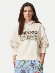 Adidas Bluza Farm Rio Hoodie KR0253 Kremowy Regular Fit. Białe bluzy Adidas, s, bez wzorów, z bawełny, bez kaptura. Za 349.99 zł.