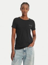 BOSS T-Shirt C_Elove_4 50559077 Czarny Slim Fit. Czarne t-shirty Boss, m, bez wzorów, z bawełny, bez kołnierzyka, bez ramiączek. Za 229.99 zł.