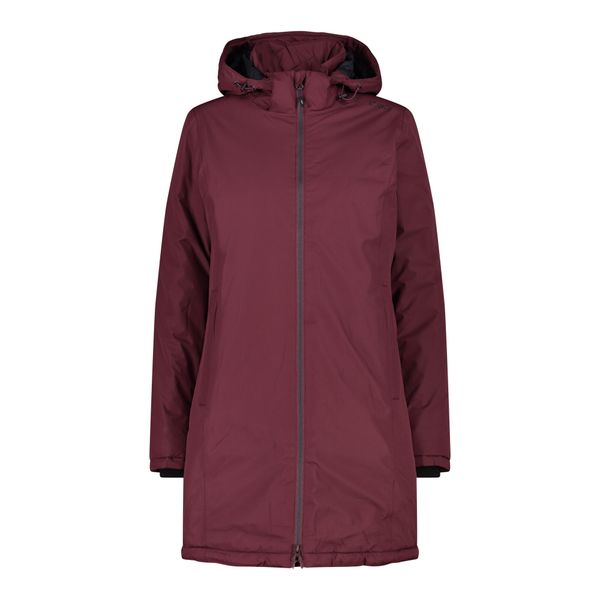 Parka dla kobiet CMP. Czerwone parki CMP, z materiału, z kapturem. Za 466.55 zł.