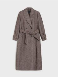 Płaszcz z domieszką wełny - brązowy. Brązowe płaszcze Sinsay, l, bez wzorów, z wełny, bez kaptura. Za 139.99 zł.