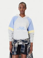 Roxy Bluza Essential Energy Blockd ERJFT04937 Szary Regular Fit. Szare bluzy Roxy, m, bez wzorów, z bawełny, bez kaptura. Za 339.99 zł.