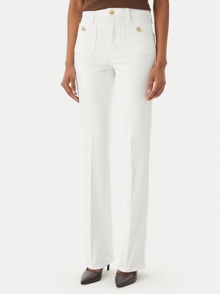 Tommy Hilfiger Jeansy WW0WW48580 Biały Bootcut Fit. Białe jeansy TOMMY HILFIGER, bez wzorów. Za 333.99 zł.