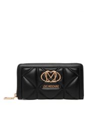LOVE MOSCHINO Portfel JC5644PP1PLC0000 Czarny. Czarne portfele Love Moschino, bez wzorów, ze skóry. Za 529.99 zł.